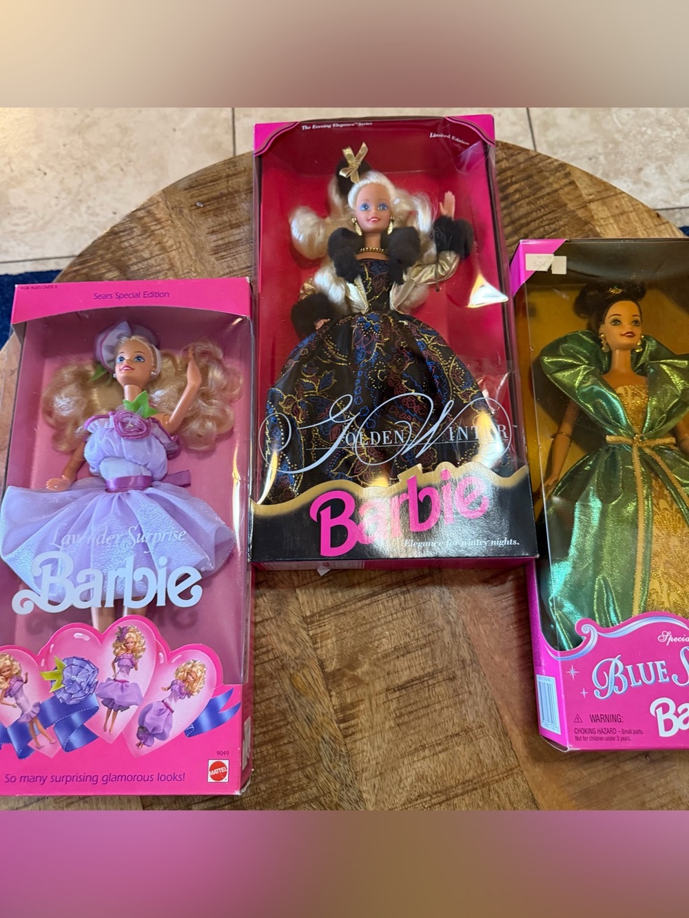 Vintage Barbie Doll Lot of 3 | Lavender Surprise, Golden Winter & Blue Starlight